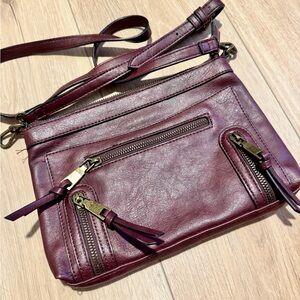 Maurices Deep Burgundy Crossbody Bag